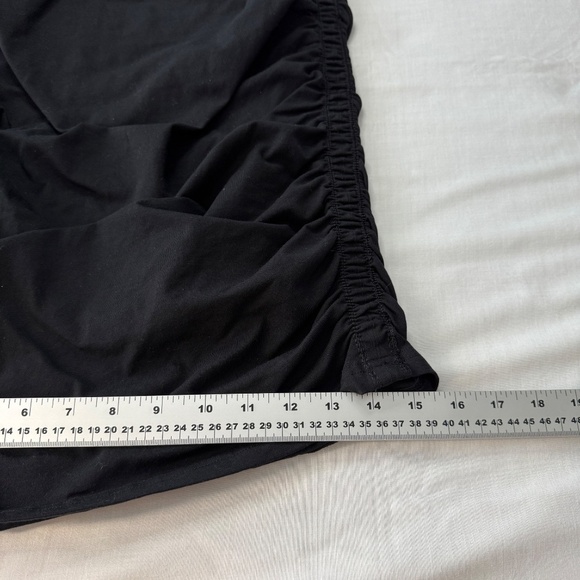 TNA Aritzia Women's Pull On Stretch Ruched Bodycon Mini Skirt Black Medium - Picture 10 of 11